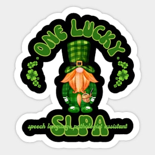 Speech therapists, speech pathologist, slpa, speech language assistant St patrick's day Sticker